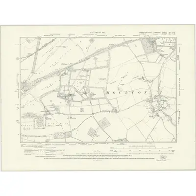 1925 Map of Cambridgeshire XLII.NE, 1927 Print