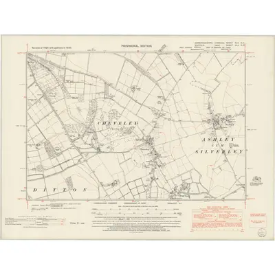 1950 Map of Cambridgeshire XLII.SE, 1953 Print