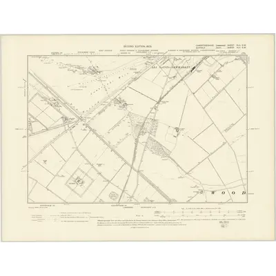 1901 Map of Cambridgeshire XLII.SW, 1903 Print