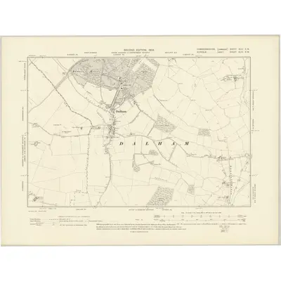 1901 Map of Cambridgeshire XLIII.SW, 1903 Print