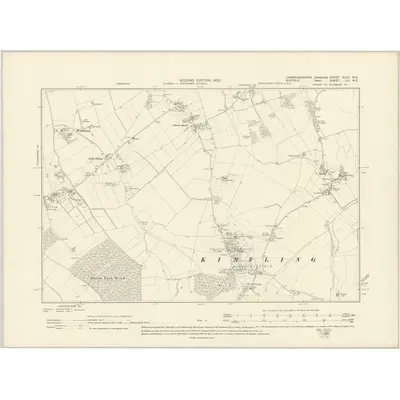1901 Map of Cambridgeshire XLIX.NE, 1903 Print