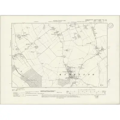 1901 Map of Cambridgeshire XLIX.NE, 1938 Print