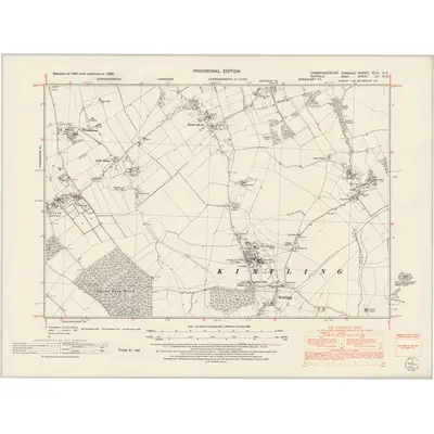1950 Map of Cambridgeshire XLIX.NE, 1953 Print