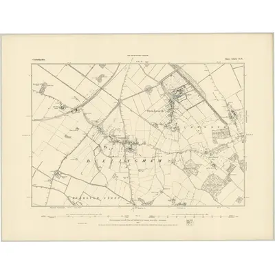 1885 Map of Cambridgeshire XLIX.NW
