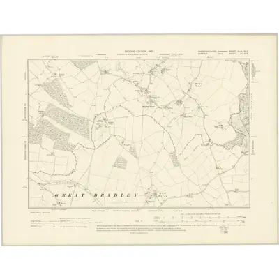 1901 Map of Cambridgeshire XLIX.SE, 1903 Print