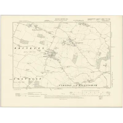 1901 Map of Cambridgeshire XLIX.SW, 1903 Print
