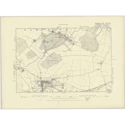 1886 Map of Cambridgeshire XLV.SW, 1887 Print
