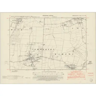1950 Map of Cambridgeshire XLVI.NE, 1953 Print