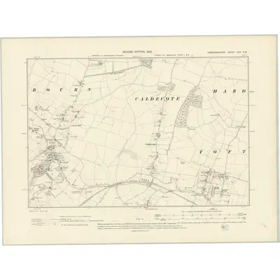 1901 Map of Cambridgeshire XLVI.NW, 1903 Print