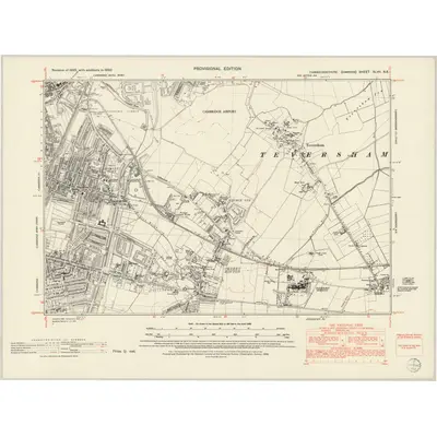 1950 Map of Cambridgeshire XLVII.NE, 1952 Print