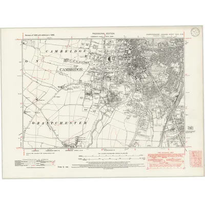 1938 Map of Cambridgeshire XLVII.NW, 1946 Print