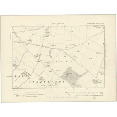 1901 Map of Cambridgeshire XLVII.SE, 1903 Print