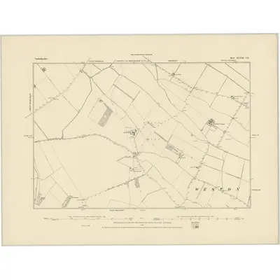1885 Map of Cambridgeshire XLVIII.SE, 1886 Print