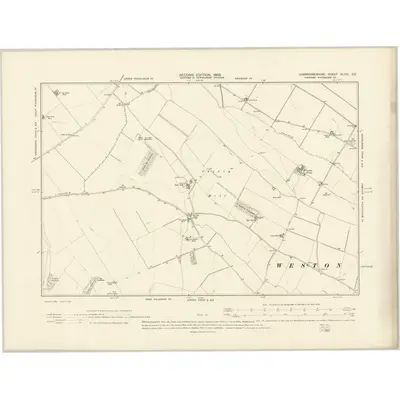 1901 Map of Cambridgeshire XLVIII.SE, 1903 Print