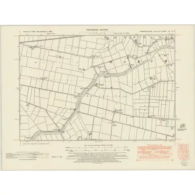 1950 Map of Cambridgeshire XV.NE, 1952 Print