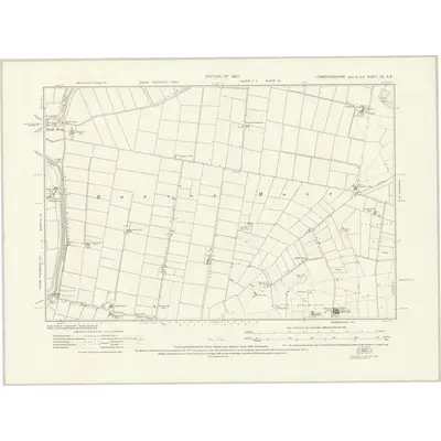 1925 Map of Cambridgeshire XV.SE, 1927 Print
