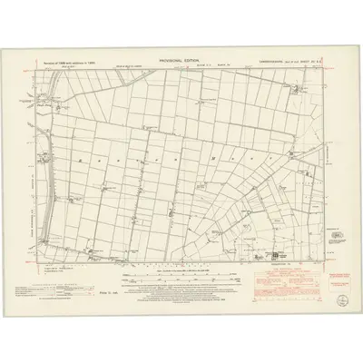 1950 Map of Cambridgeshire XV.SE, 1952 Print