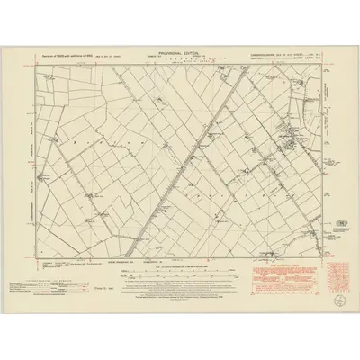1950 Map of Cambridgeshire XVI.NE, 1952 Print
