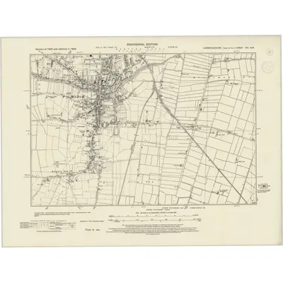 1938 Map of Cambridgeshire XVI.NW, 1944 Print