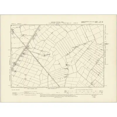 1900 Map of Cambridgeshire XVI.SE, 1903 Print