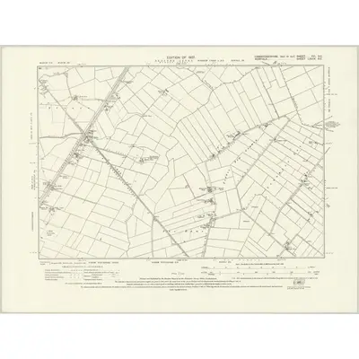 1925 Map of Cambridgeshire XVI.SE, 1927 Print