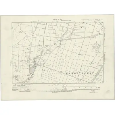 1925 Map of Cambridgeshire XVI.SW, 1927 Print