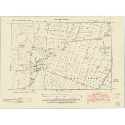 1950 Map of Cambridgeshire XVI.SW, 1952 Print