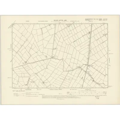 1900 Map of Cambridgeshire XVII.SE, 1903 Print