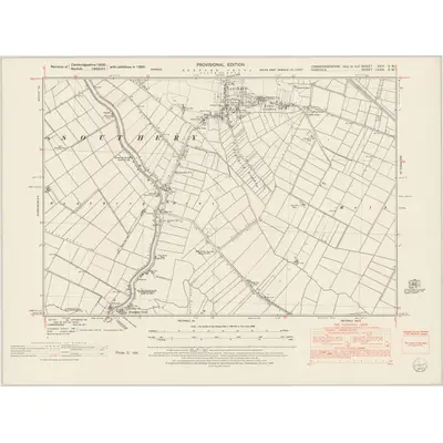 1950 Map of Cambridgeshire XVIII.SW, 1953 Print