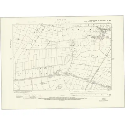 1924 Map of Cambridgeshire XX.NE, 1927 Print