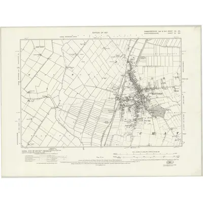 1924 Map of Cambridgeshire XX.SE, 1927 Print