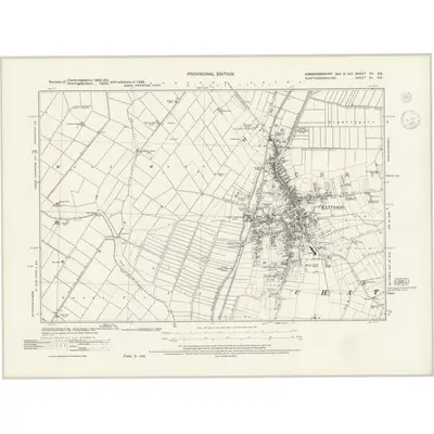 1938 Map of Cambridgeshire XX.SE, 1945 Print