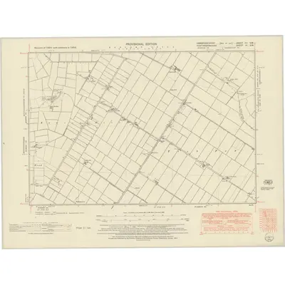 1950 Map of Cambridgeshire XX.SW, 1952 Print