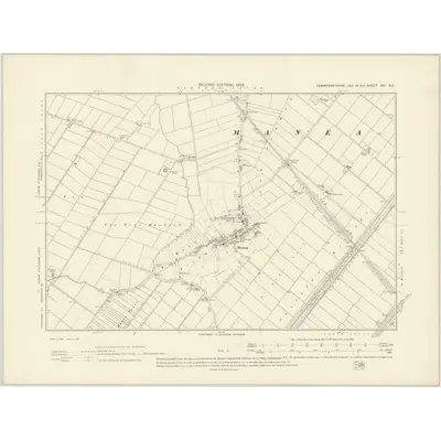 1900 Map of Cambridgeshire XXI.NE, 1903 Print