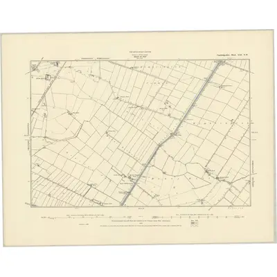 1886 Map of Cambridgeshire XXI.NW, 1887 Print