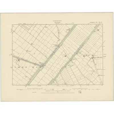 1886 Map of Cambridgeshire XXI.SE, 1887 Print