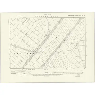 1924 Map of Cambridgeshire XXI.SE, 1927 Print