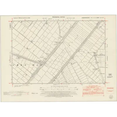 1950 Map of Cambridgeshire XXI.SE, 1953 Print