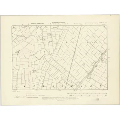 1900 Map of Cambridgeshire XXII.NE, 1903 Print