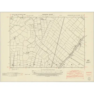 1950 Map of Cambridgeshire XXII.NE, 1952 Print