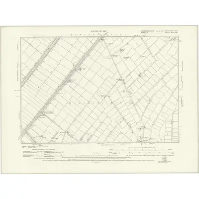 1925 Map of Cambridgeshire XXII.NW, 1927 Print