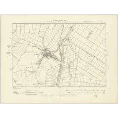 1901 Map of Cambridgeshire XXII.SE, 1903 Print