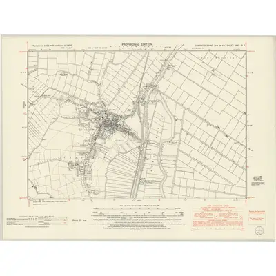 1950 Map of Cambridgeshire XXII.SE, 1952 Print