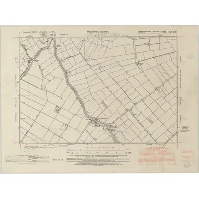 1950 Map of Cambridgeshire XXIII.NW, 1952 Print