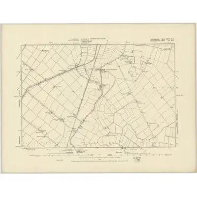 1886 Map of Cambridgeshire XXIV.NE, 1887 Print
