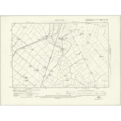 1924 Map of Cambridgeshire XXIV.NE, 1927 Print
