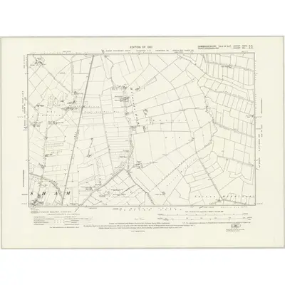 1924 Map of Cambridgeshire XXIV.SE, 1927 Print