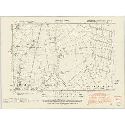 1950 Map of Cambridgeshire XXIV.SE, 1952 Print