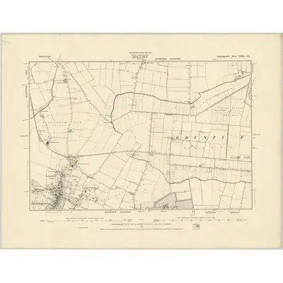 1887 Map of Cambridgeshire XXIX.NE