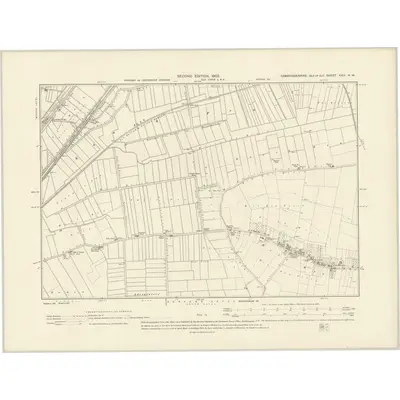 1900 Map of Cambridgeshire XXIX.NW, 1903 Print